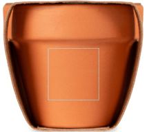 Pot en terre cuite 'coquelicot'